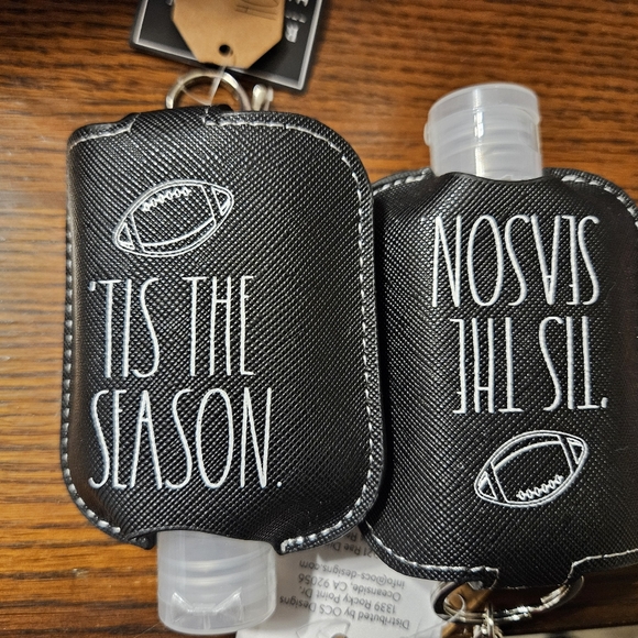 Rae Dunn Tis The Season Football Hand Sanitizer Holder Set of 2 - Picture 11 of 13